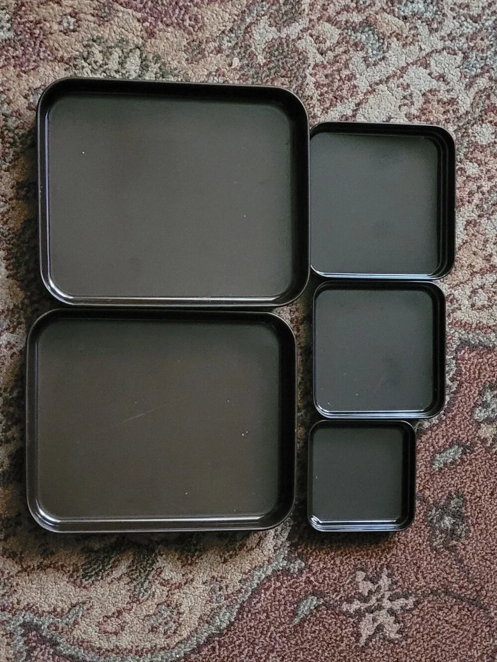 Vintage 80s Potpourri 5pc Tin Canister Set